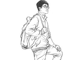 單人速寫線條表現(xiàn)法作畫（二）