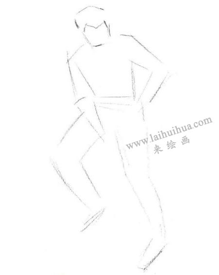 單人速寫線面結(jié)合法作畫步驟01