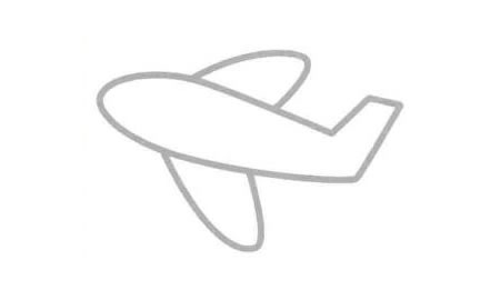 飛機（客機）簡筆畫法步驟03
