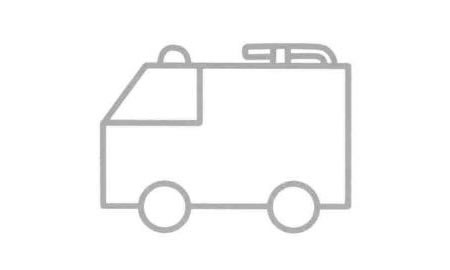 消防車(chē)簡(jiǎn)筆畫(huà)法步驟05