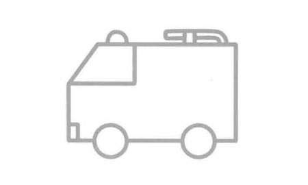 消防車(chē)簡(jiǎn)筆畫(huà)法步驟06