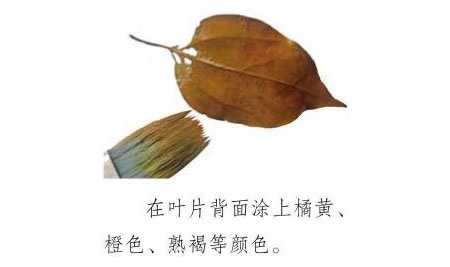 水彩畫葉片沾印的方法