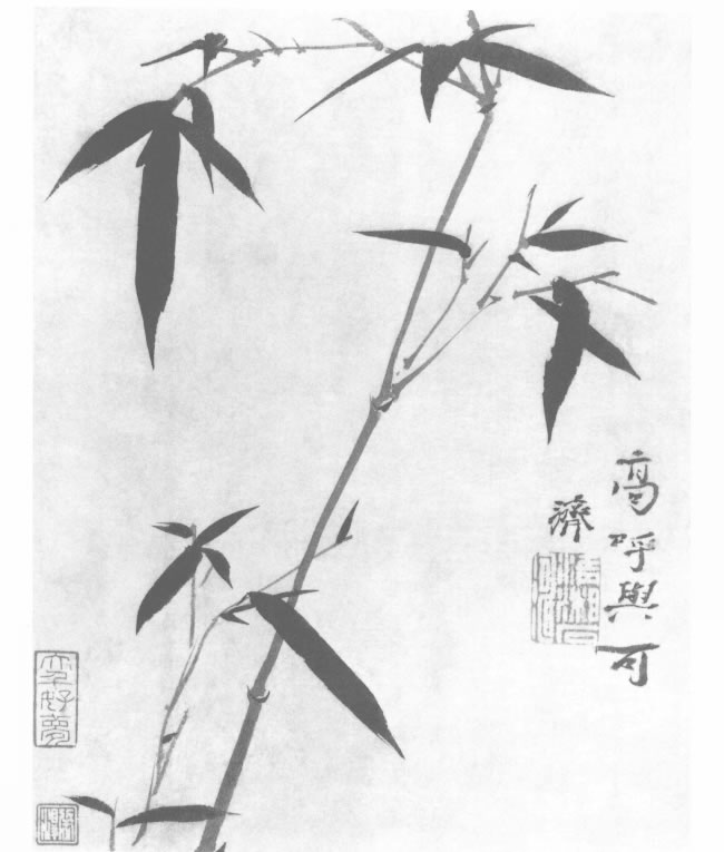 清代石濤墨竹圖