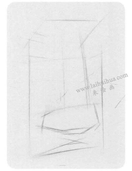 石膏鼻子素描畫法步驟01