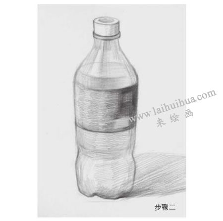 雪碧瓶素描步驟02