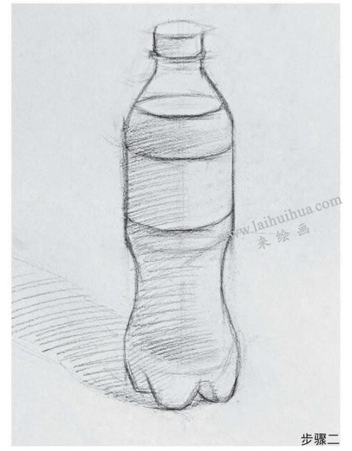 可口可樂(lè)瓶素描畫(huà)法步驟02
