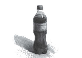 可口可樂瓶素描畫法