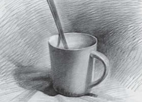 咖啡杯素描畫法