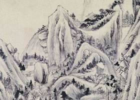 董其昌《松溪幽勝圖》軸賞析