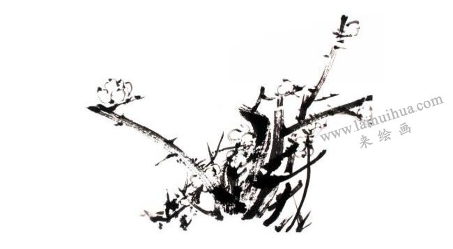 林成翰《觀梅圖》畫法步驟02