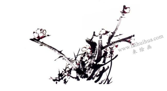 林成翰《觀梅圖》畫法步驟03