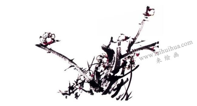 林成翰《觀梅圖》畫法步驟04