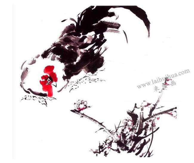 林成翰《觀梅圖》畫法步驟07