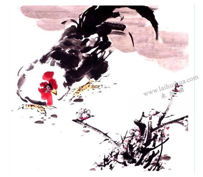 林成翰《觀梅圖》畫法步驟08