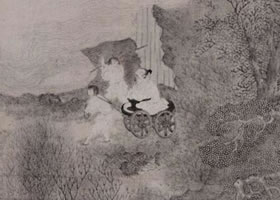 崔子忠《藏云圖》軸賞析