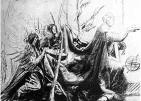 格倫奈華特《戴王冠的基督》素描作品