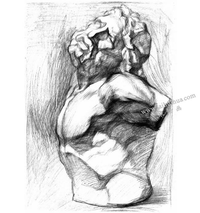 石膏半身像素描步驟03