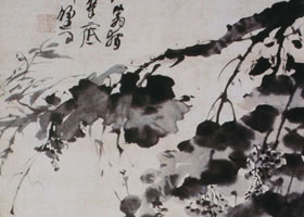 徐渭《墨葡萄圖》軸賞析