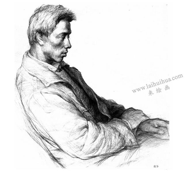 半身人像素描步驟04