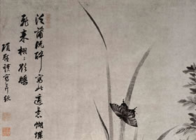 項(xiàng)圣謨《蒲蝶圖》軸賞析