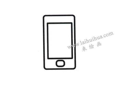 手機(jī)簡(jiǎn)筆畫(huà)法步驟03