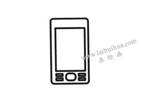 手機(jī)簡(jiǎn)筆畫(huà)法步驟05