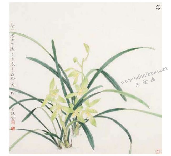 蘭花工筆畫法步驟05