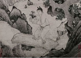 尤求《撫琴圖》軸賞析