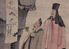 陳洪綬《觀畫(huà)圖》軸賞析