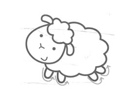 綿羊兒童畫法
