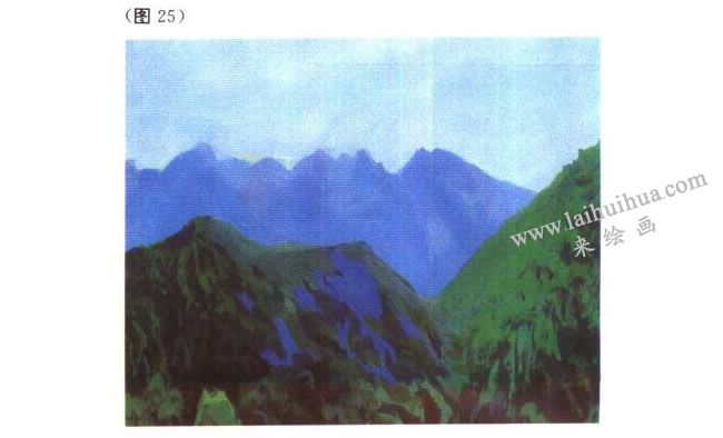 水粉畫干濕結(jié)合法