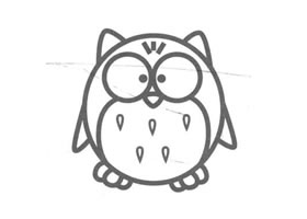貓頭鷹兒童畫(huà)法