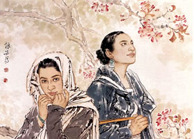 人物畫《春風(fēng)帶著海棠吹來》創(chuàng)作步驟