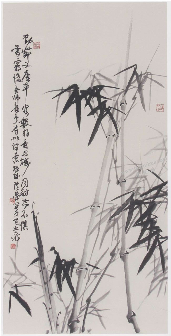 中國畫墨竹《勁節(jié)虛心》畫法步驟04