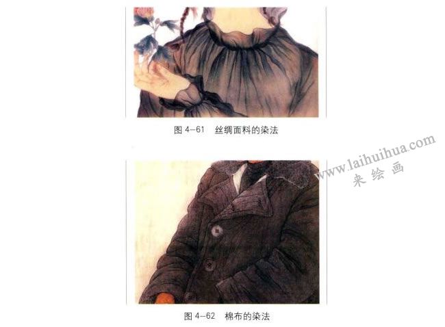 衣服的染法，工筆人物畫
