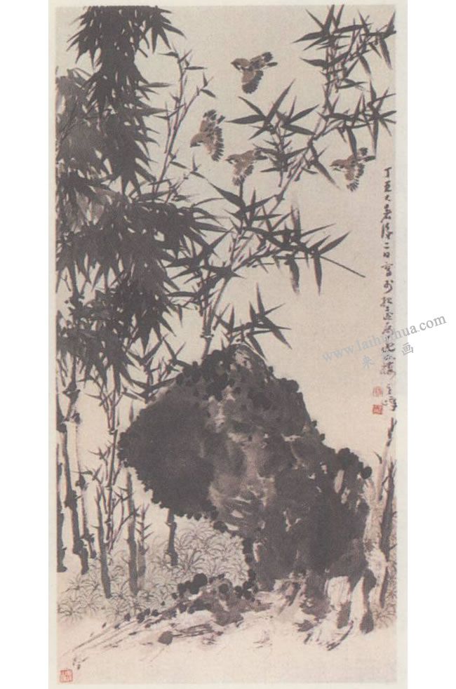 【竹石圖】