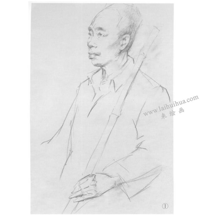 素描挑夫繪畫步驟圖解01