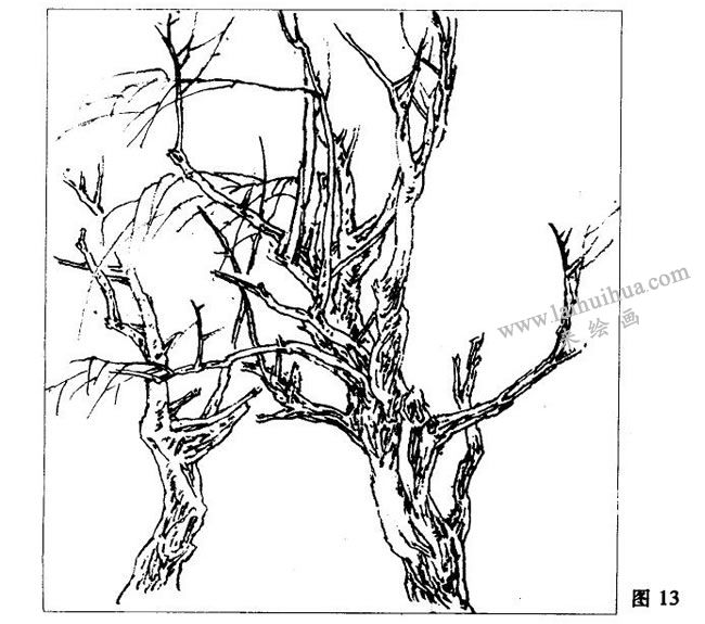 山水畫，點技法范例