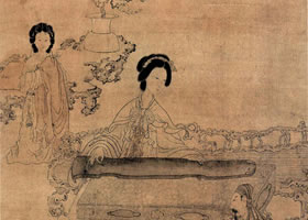 陳洪綬《聽(tīng)琴圖》欣賞