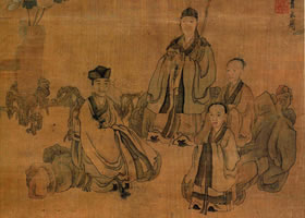 陳洪綬《授經(jīng)圖》欣賞