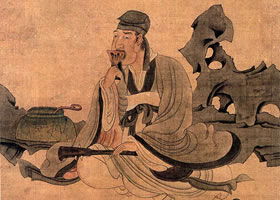 陳洪綬《餐芝圖》欣賞