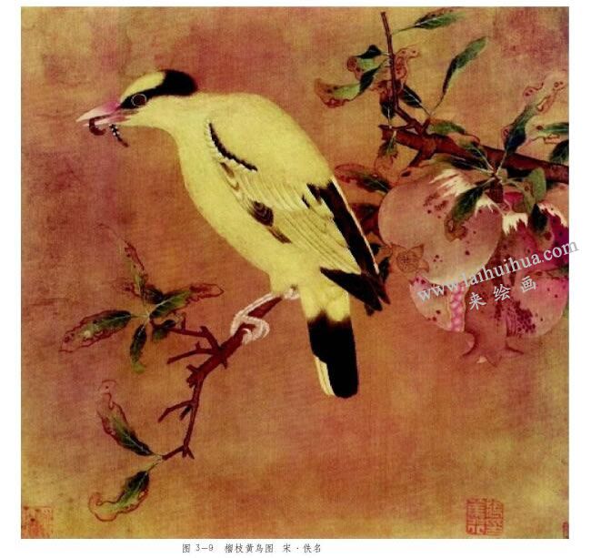 榴枝黃鳥圖