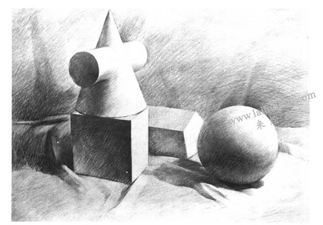 幾何形體素描寫生步驟03