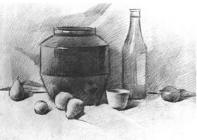 靜物素描寫生步驟