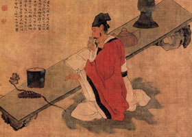 陳洪綬《痛飲讀騷圖》欣賞