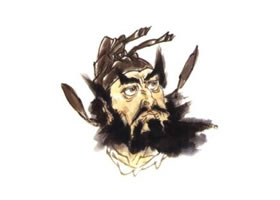 畫“鐘馗”要點,“鐘馗”頭部步驟圖