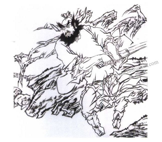 鐘馗《捉鬼圖》步驟圖02