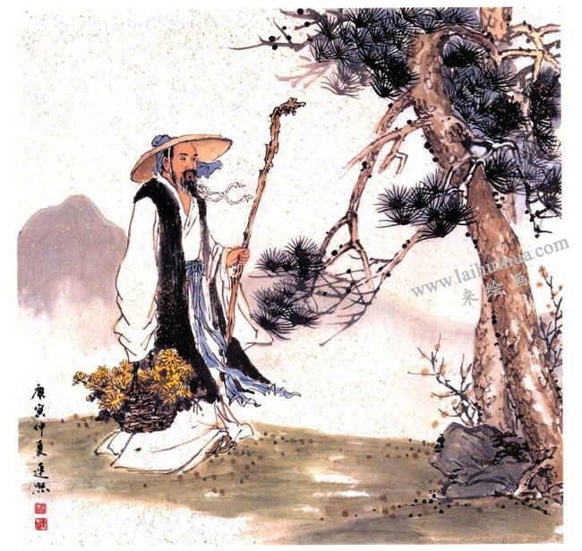 《采菊圖》步驟圖07