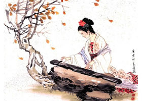 《撫琴圖》步驟圖