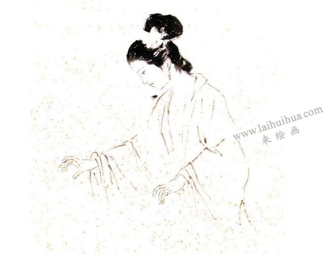 《撫琴圖》步驟圖03